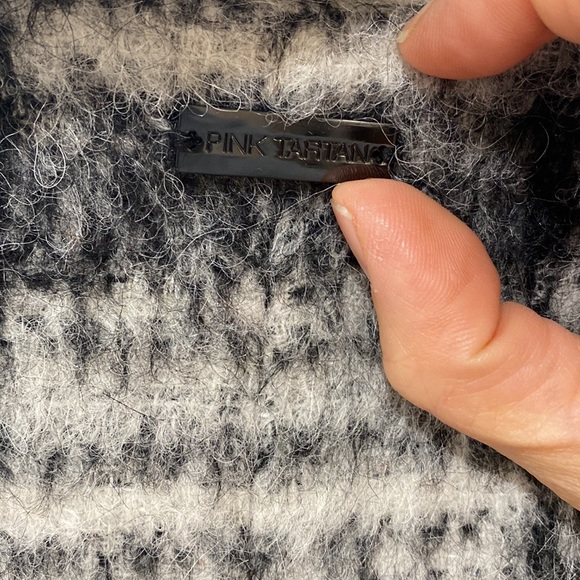 **NWOT ** Pink Tartan Plaid Double Breasted Coat - Picture 12 of 17